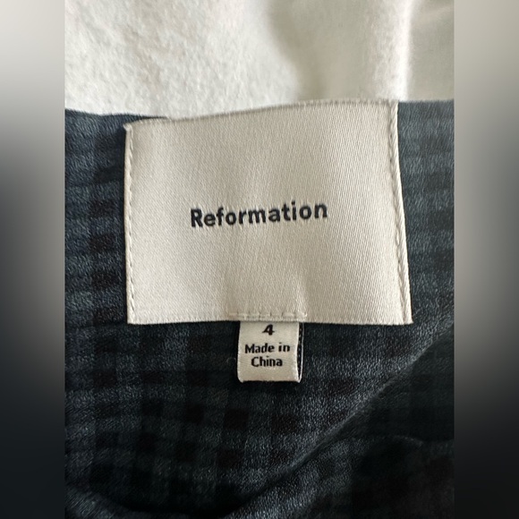 Reformation Nancy skirt size 4 dark slate check - Picture 8 of 10